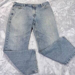 Carhartt Relaxed Fit Light Wash Denim Jeans Men's 42x32 Distressed